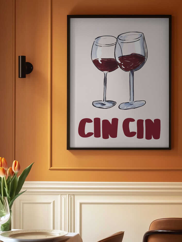 Wine Glass Cheers Poster