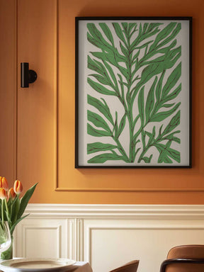 The Tree Branch with Green Leaves Poster