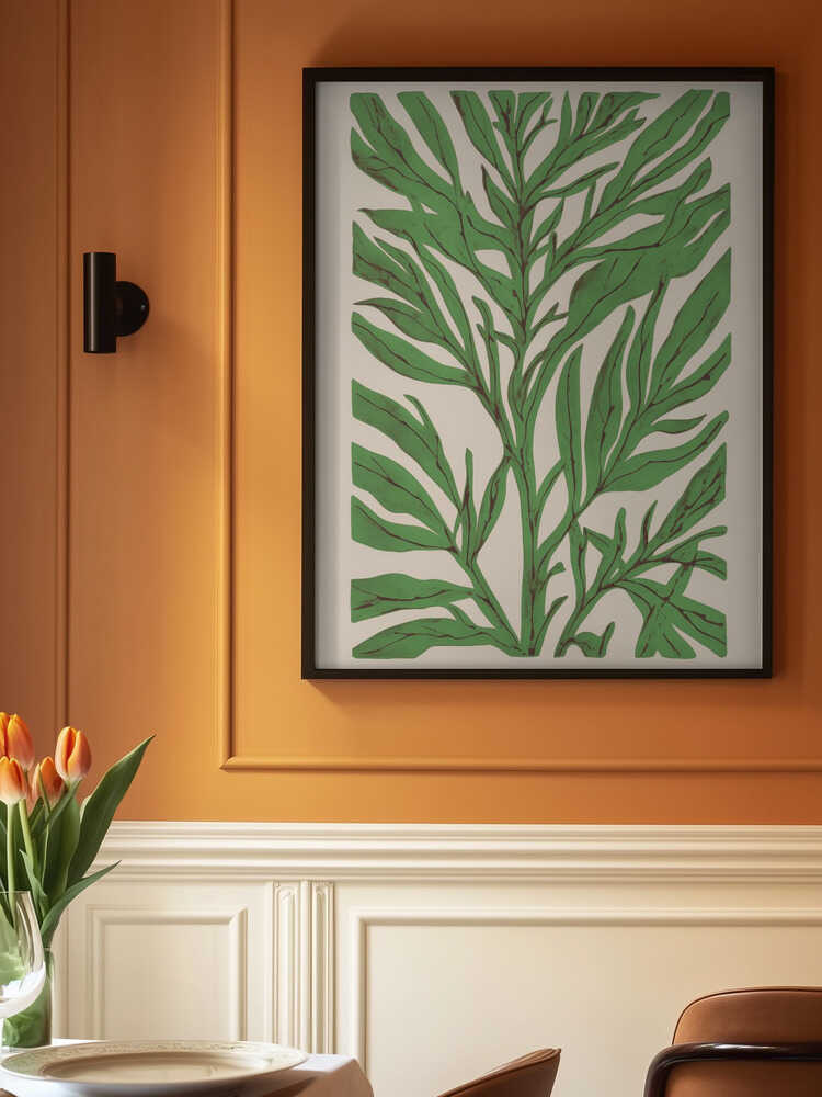 The Tree Branch with Green Leaves Poster