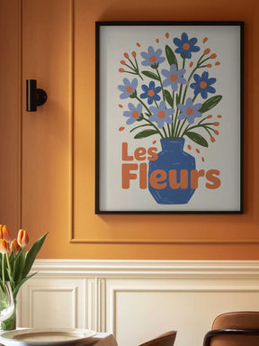 Charming Blue Blooms Poster