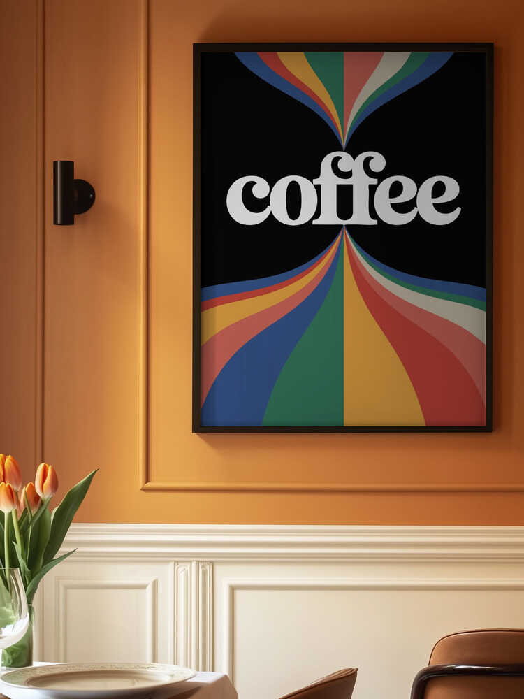 Coffee Rainbow Poster