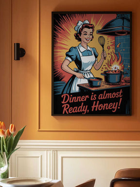 Retro Kitchen Whirl Poster