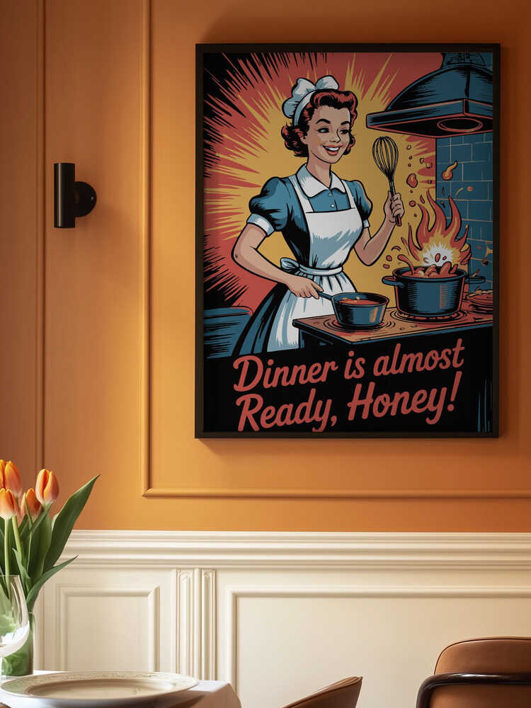Retro Kitchen Whirl Poster