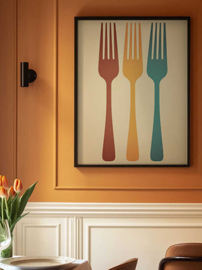 Colorful Fork Trio Poster