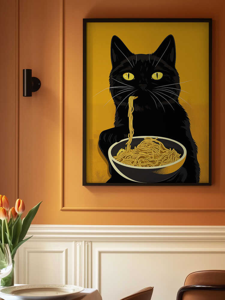 Noodle Cat No 2 Poster