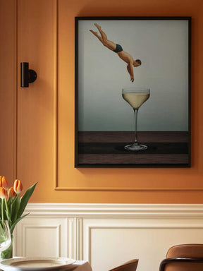 Champagne Dive Poster