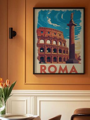 Roma Vintage Travel Poster Poster