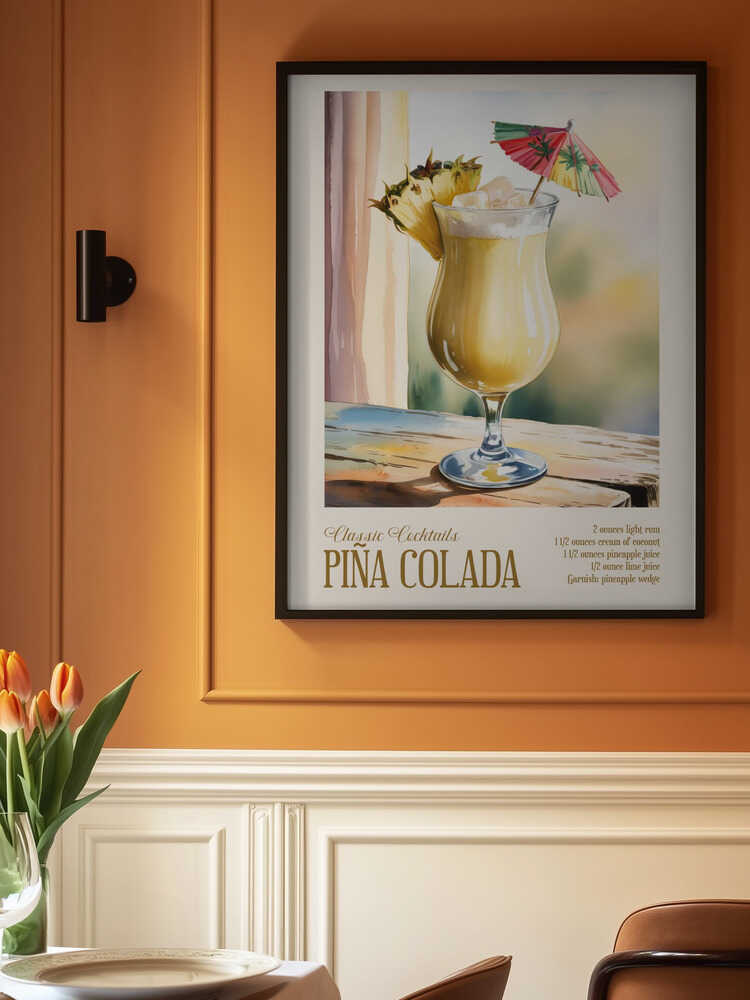 Classic Cocktails - Pina Colada Poster