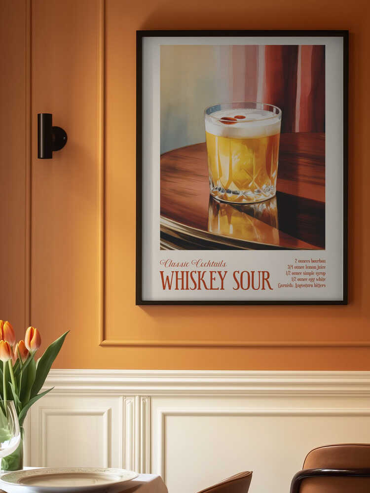 Classic Cocktails - Whiskey Sour Poster
