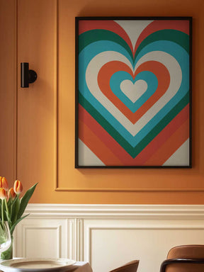 Concentric Hearts Poster
