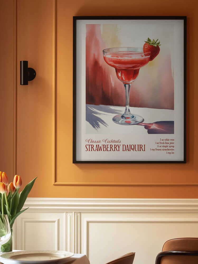 Classic Cocktails - Strawberry Daiquiri Poster