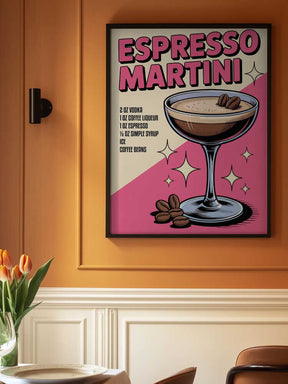 Espresso Martini Retro Style Poster