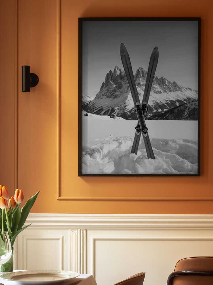 Crossed Skis Poster