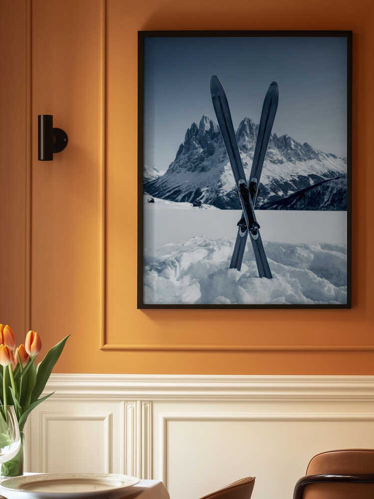 Crossed Skis Poster