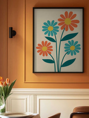 Boho Flowers Series No 8 Poster