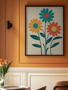 Boho Flowers Series No 9 Poster