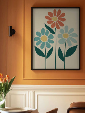 Boho Flowers Series No 6 Poster