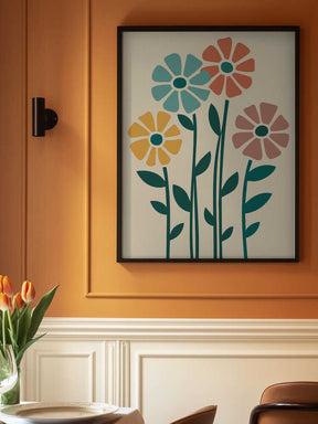 Boho Flowers Series No 5 Poster