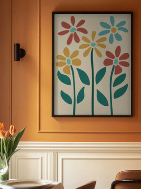 Boho Flowers Series No 3 Poster