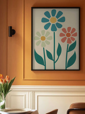 Boho Flowers Series No 1 Poster