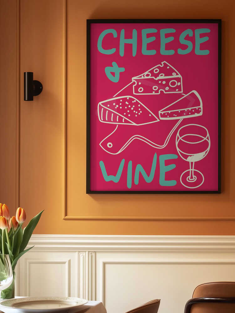 A4 Cheese & Wine 01.png Poster