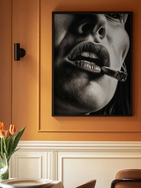 The Girl With the Burning Cigarette Poster