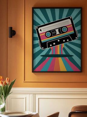 Colorful Cassette Poster