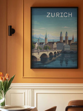 Zurich Travel Poster Poster