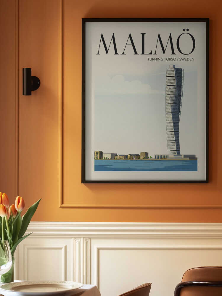 Malmö Travel Poster Poster
