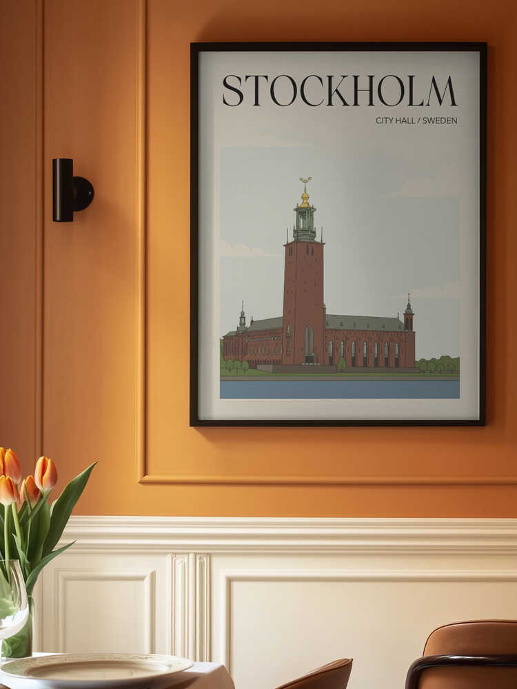 Stockholm City Hall Travel Poster Poster