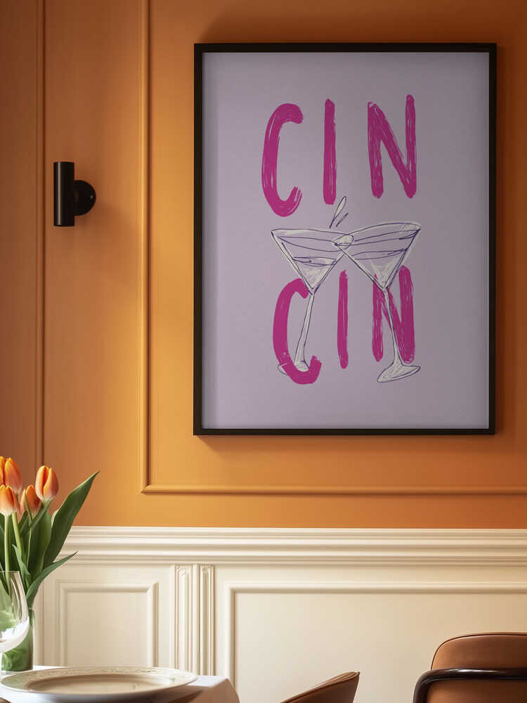 Cin Cin Pink Poster