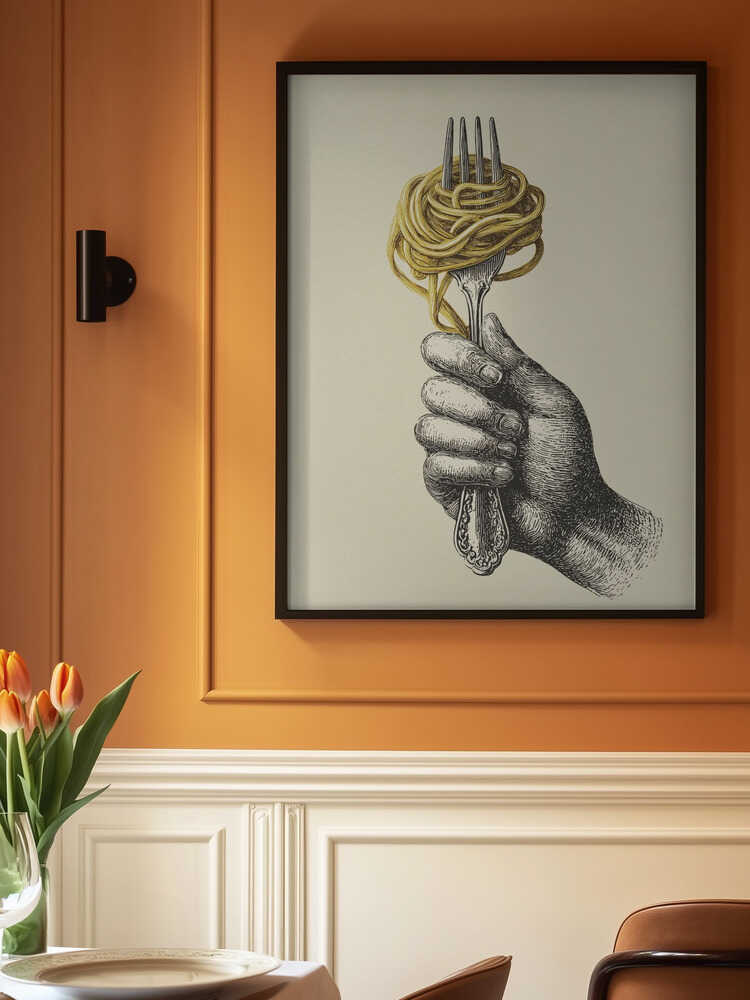 Spaghetti On a Fork Poster