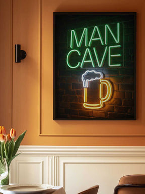 Man Cave Neon Sign No 1 Poster