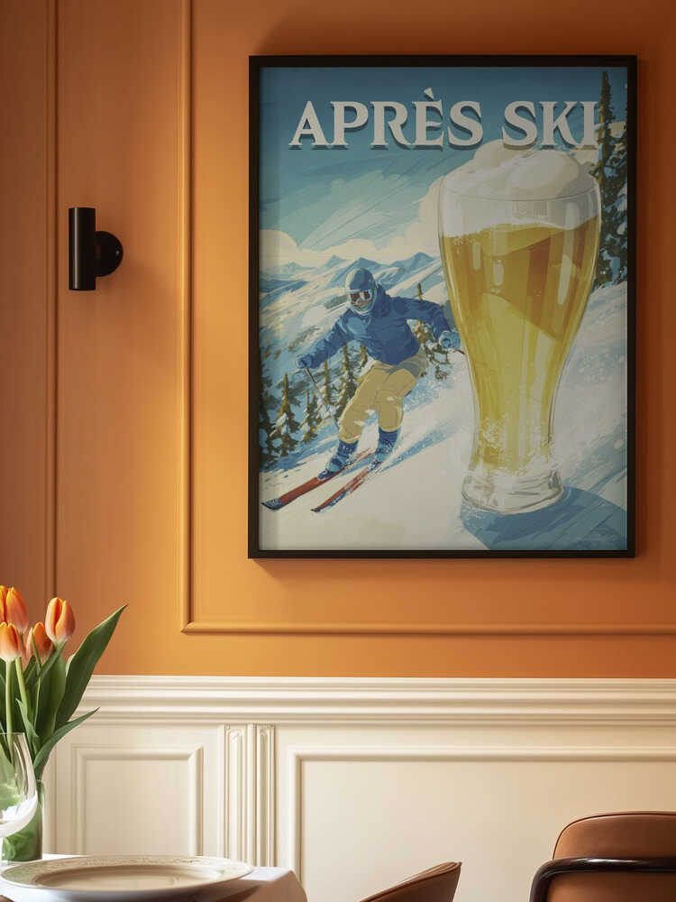 Apres Ski Retro Poster