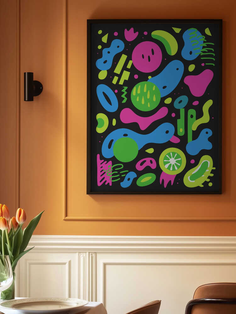 Neon Chaos Poster