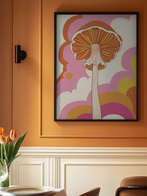 Retro Mushroom Poster