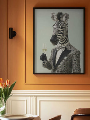 Zebra In Tuxedo Jacket Poster