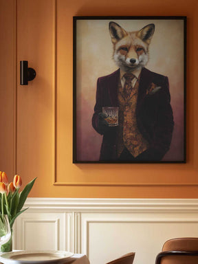 Fox In Velvet Suit Poster