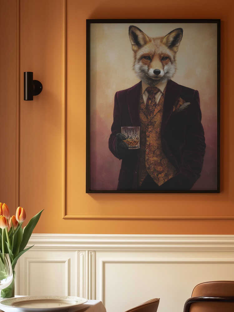 Fox In Velvet Suit Poster