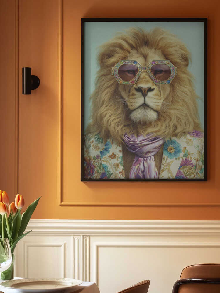 Groovy Lion Poster
