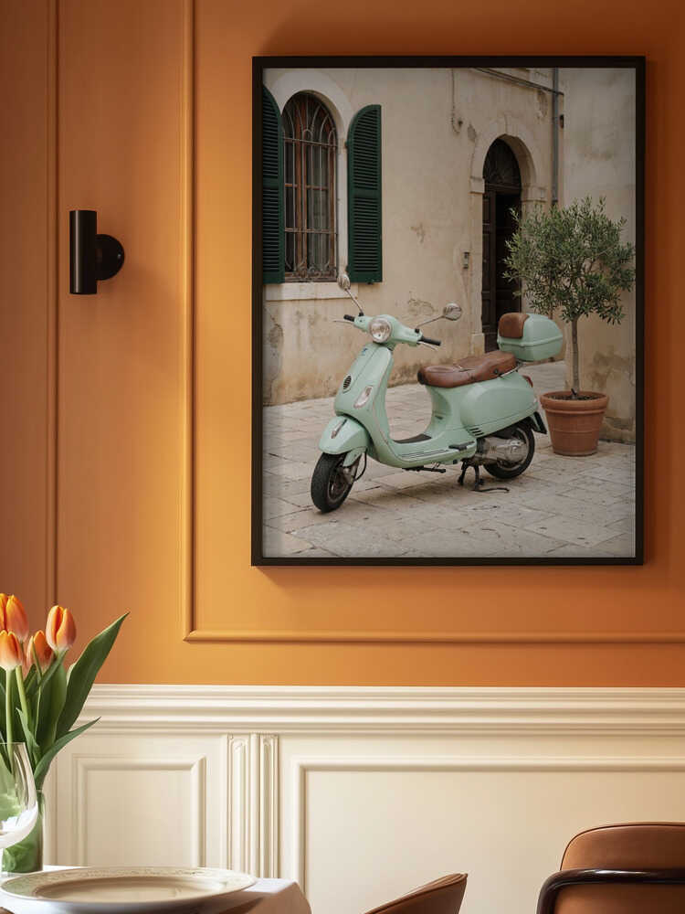 Vespa In Italy Poster