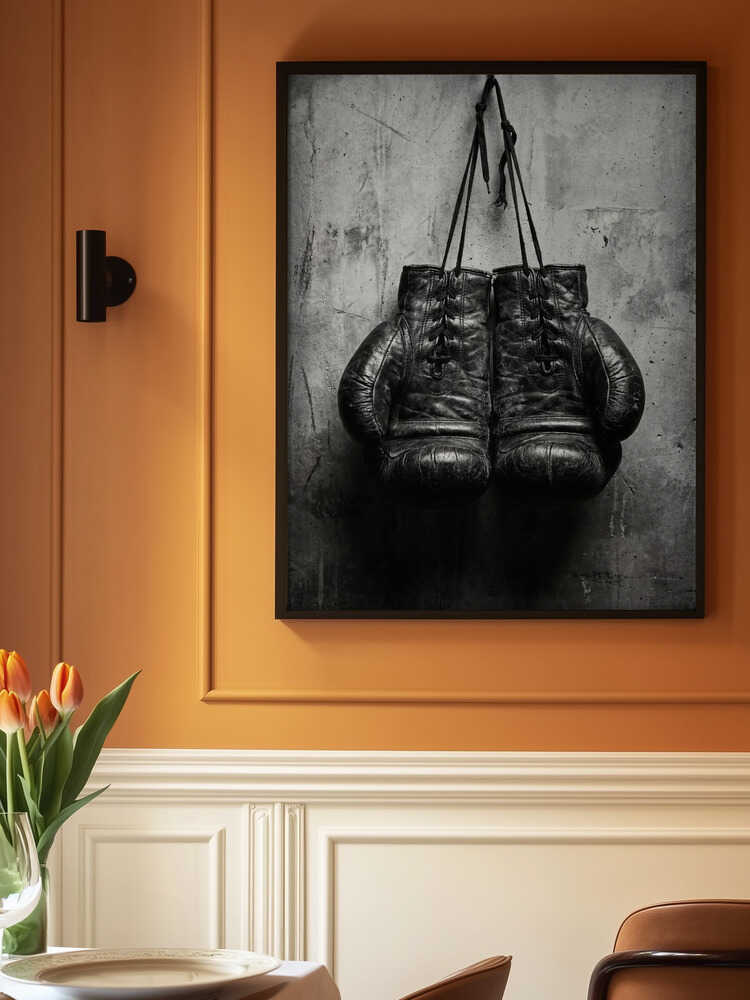 Retro Boxing Gloves Poster