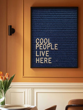 Cool People Live Here Letter Board Poster