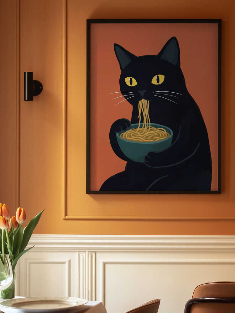 Noodle Cat No 1 Poster