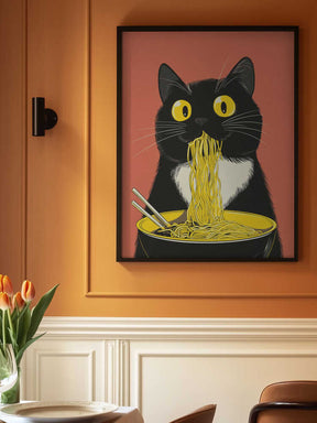 Noodle Cat No 6 Poster