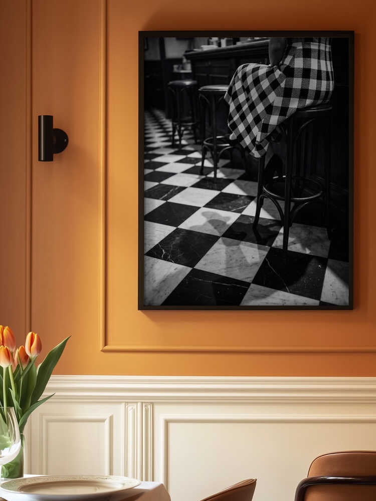 Checkered Pattern Bar Poster