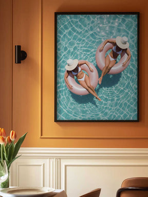 Floating In the Pool Poster