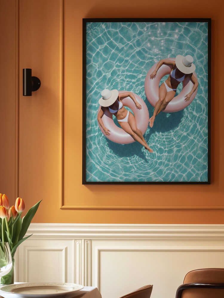 Floating In the Pool Poster