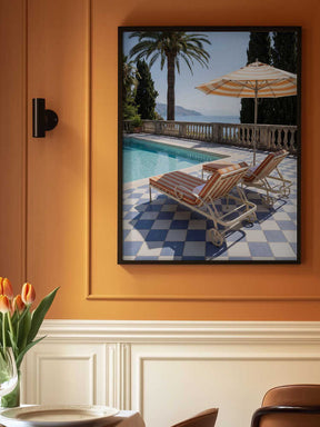Sunbeds At the Beach Villa Poster
