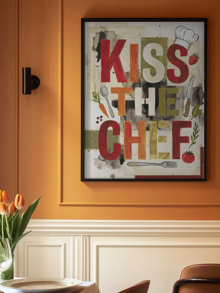 Kiss The Chef Kitchen Poster